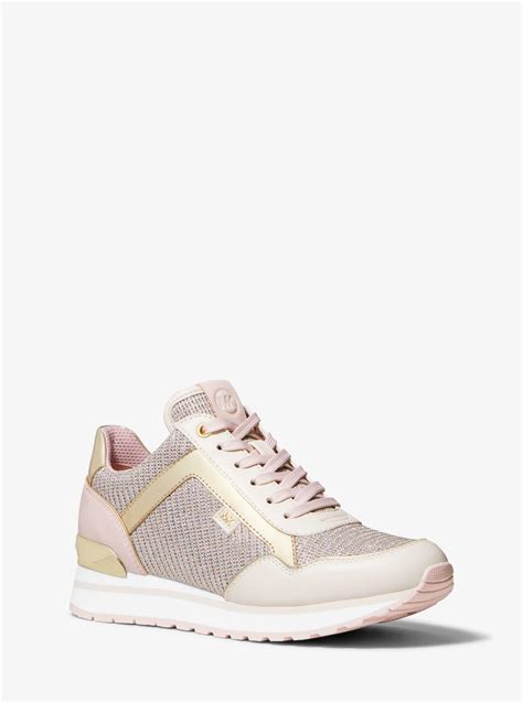 michael michael kors maddy leather and glitter chain-mesh trainer|Maddy Leather and Glitter Chain.